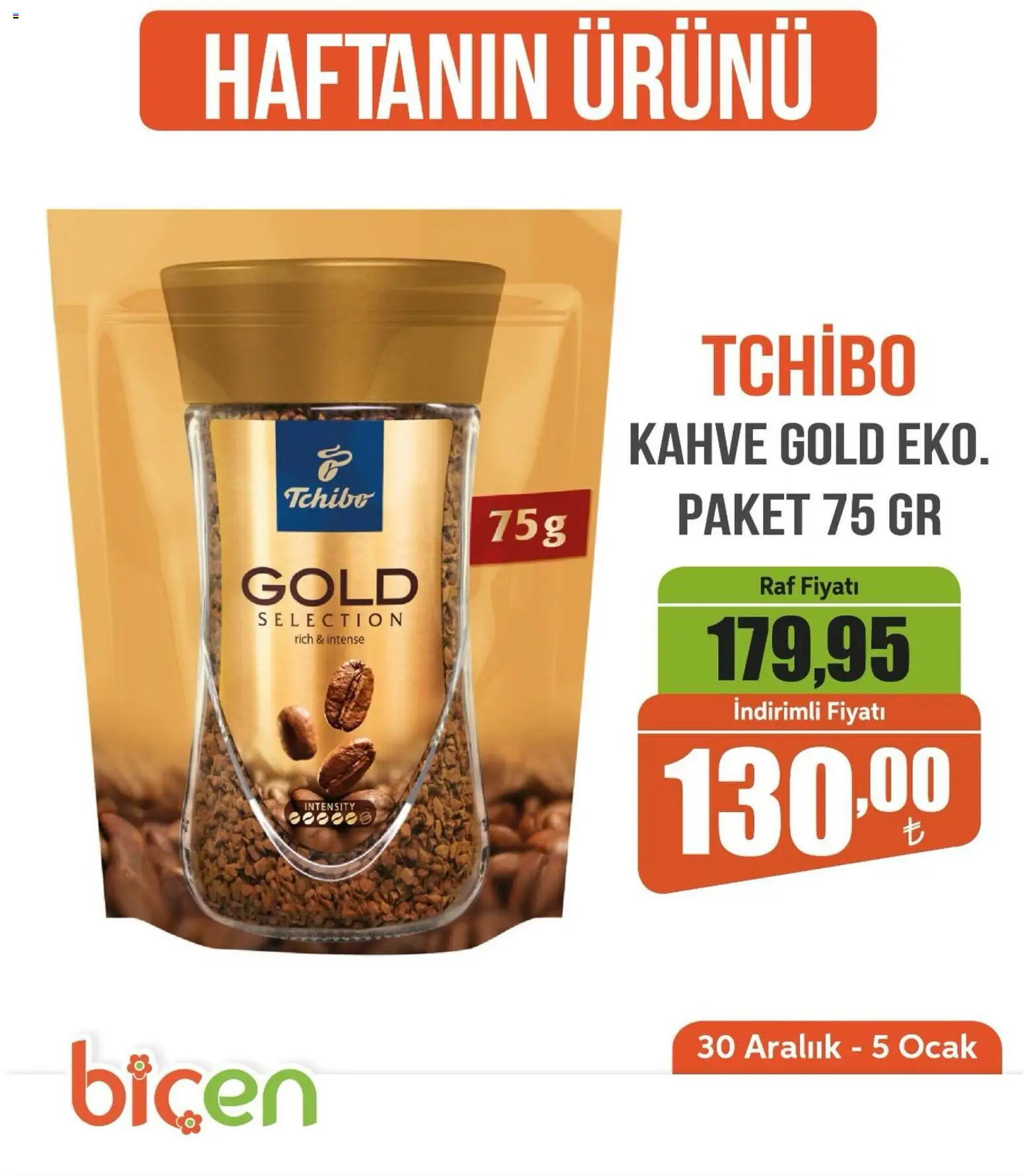 Biçen Market Haftanın Ürünü 30.12.2025 - Broşürünün önizlemesi