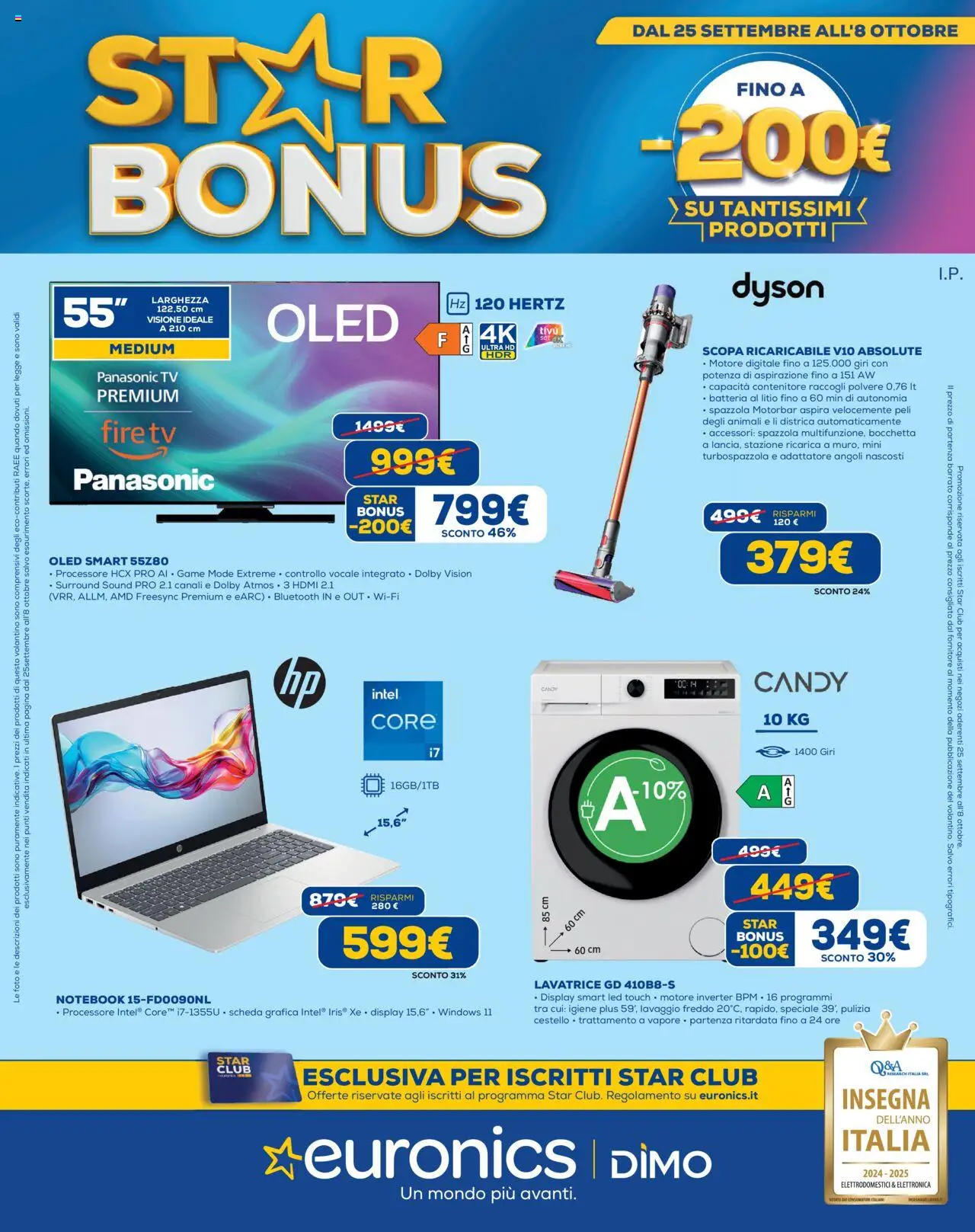 Volantino Euronics valido da 25/09/2025 numero di pagina 1