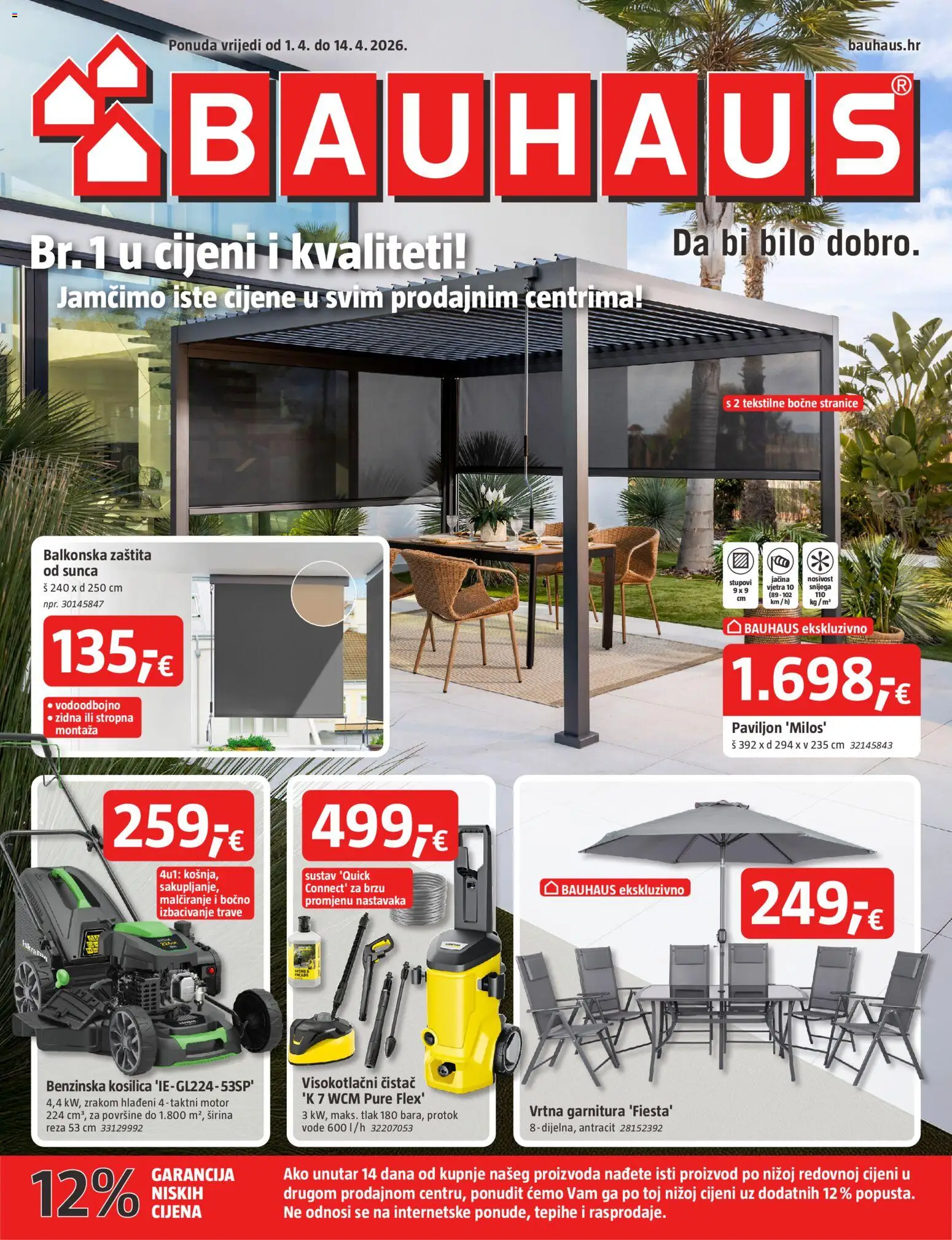 Pregled letka Katalog Bauhaus trgovine Bauhaus vrijedi od 01.04.2026