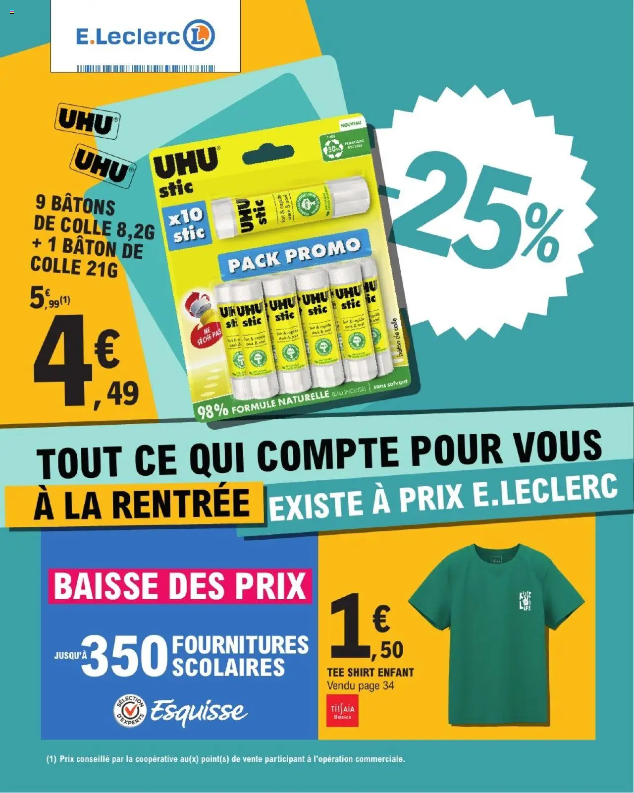 Catalogue Rentrée des Classes | Clichy de la boutique E.Leclerc valable du 29/07/2025 - Page numéro 1