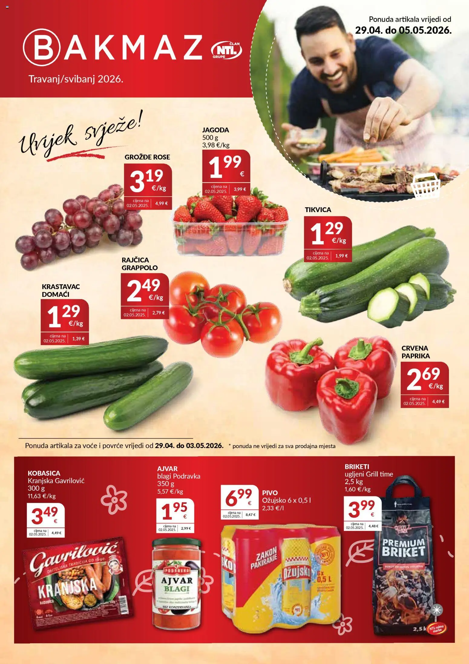 Pregled letka Bakmaz Katalog trgovine Bakmaz vrijedi od 29.04.2026