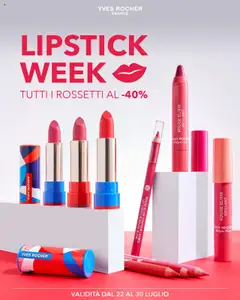 Anteprima dell'opuscolo Volantino Lipstick Week dal negozio Yves Rocher valido da 22/07/2025
