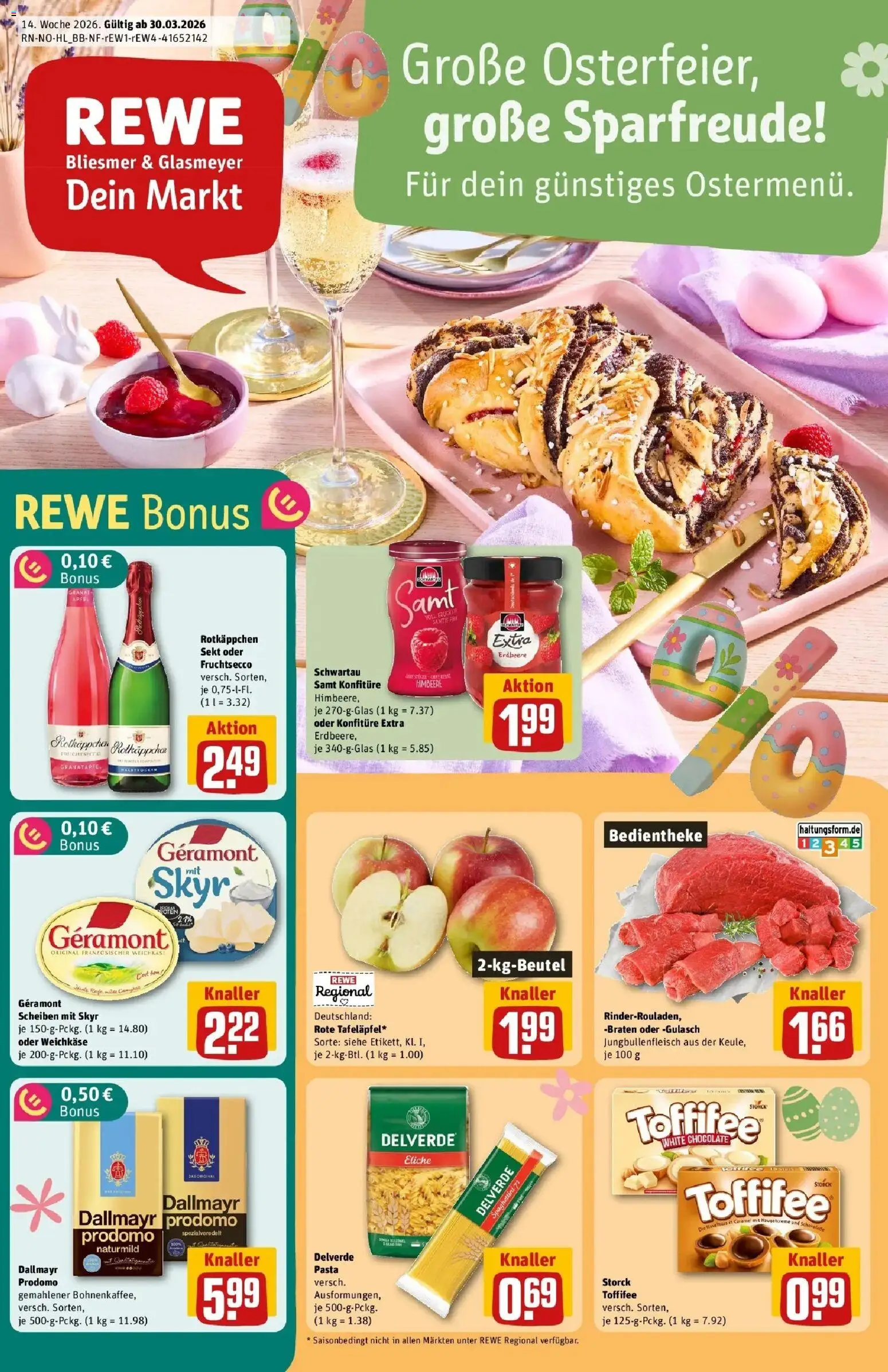 Vorschau von dem Prospekt des Geschäftes Rewe, gültig ab dem 30.03.2026