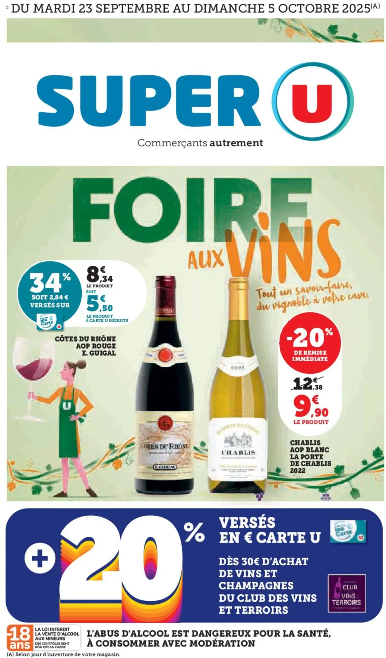 Catalogue foire aux vins de la boutique Super U valable du 23/09/2025 - Page numéro 1