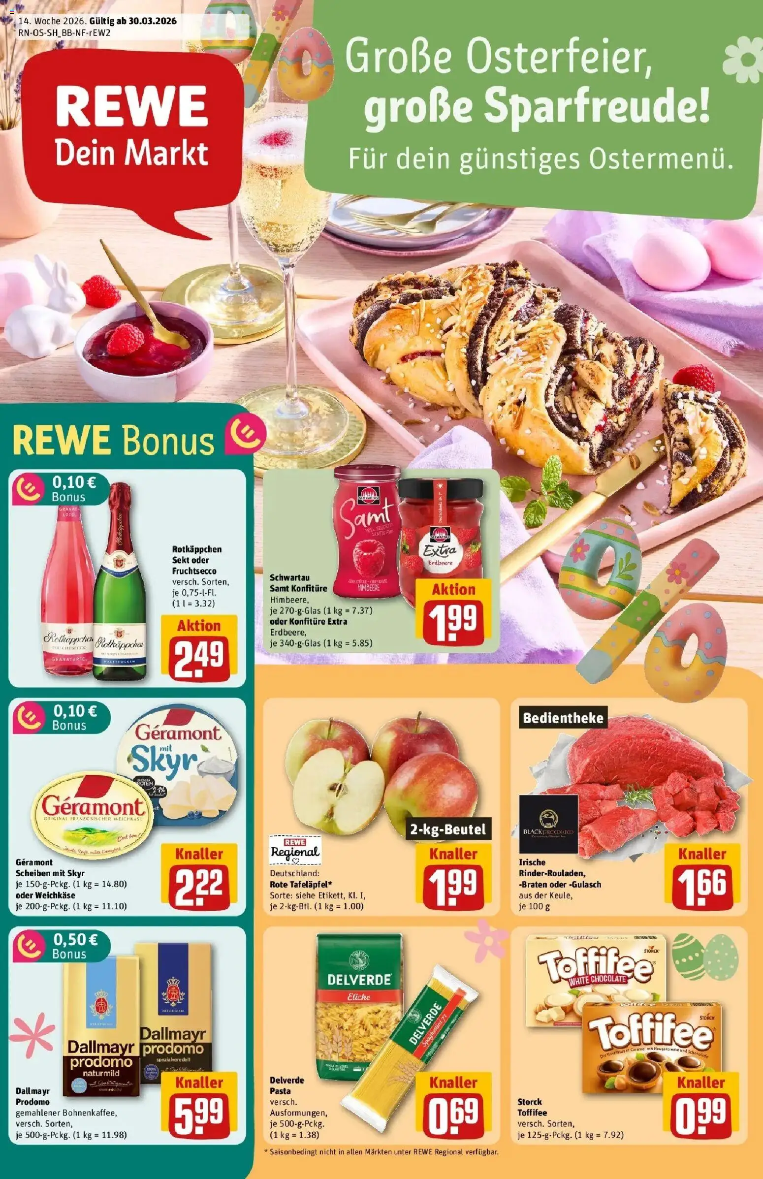 Vorschau von dem Prospekt des Geschäftes Rewe, gültig ab dem 30.03.2026