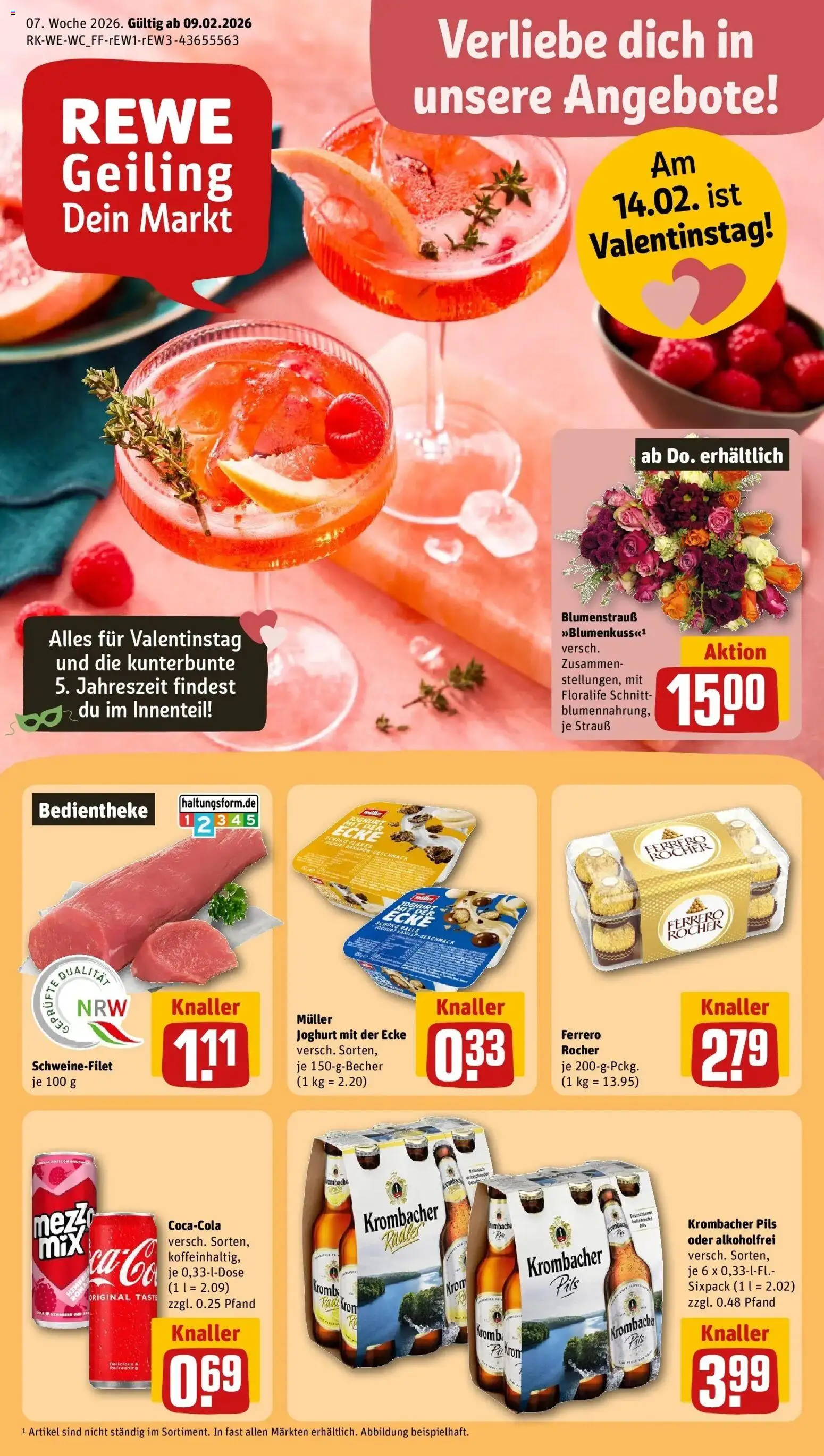 Vorschau von dem Prospekt des Geschäftes Rewe, gültig ab dem 09.02.2026