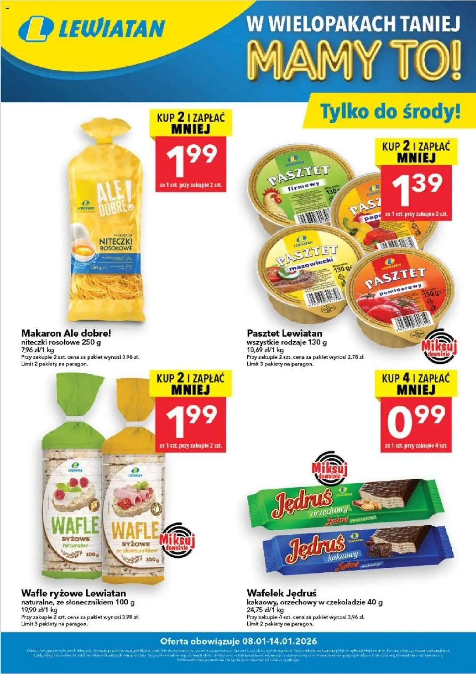 Pogląd gazetki "Kupuj i zyskaj więcej" ze sklepu Lewiatan ważnej od 08.01.2026
