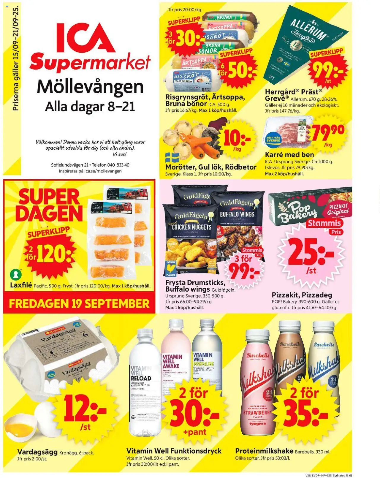 Malmö är giltig 15/09 2025 > Veckans Erbjudanden gäller från 15/09/2025 till 21/09/2025 sidnummer 1