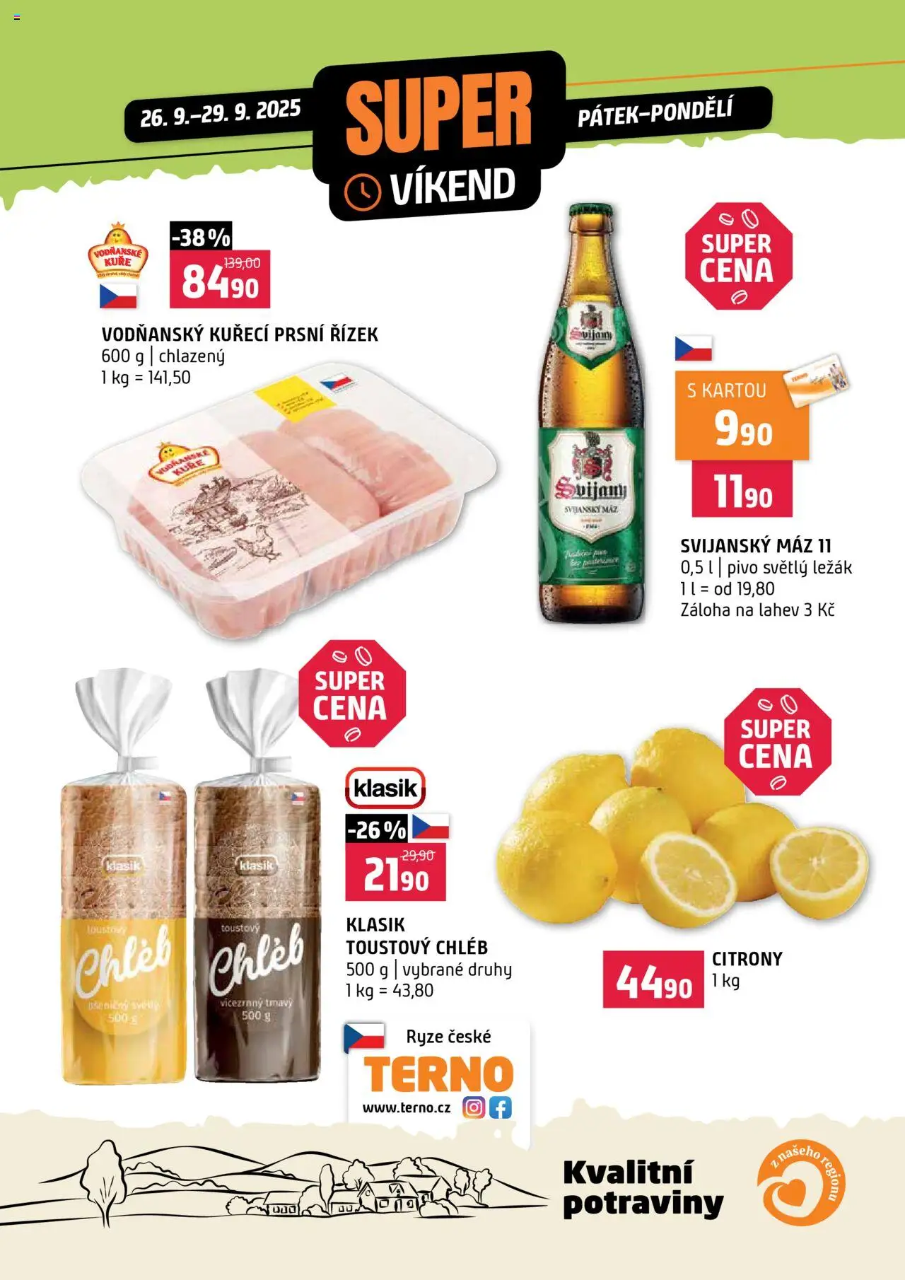  Terno Super víkend (26.09.2025 - 29.09.2025)