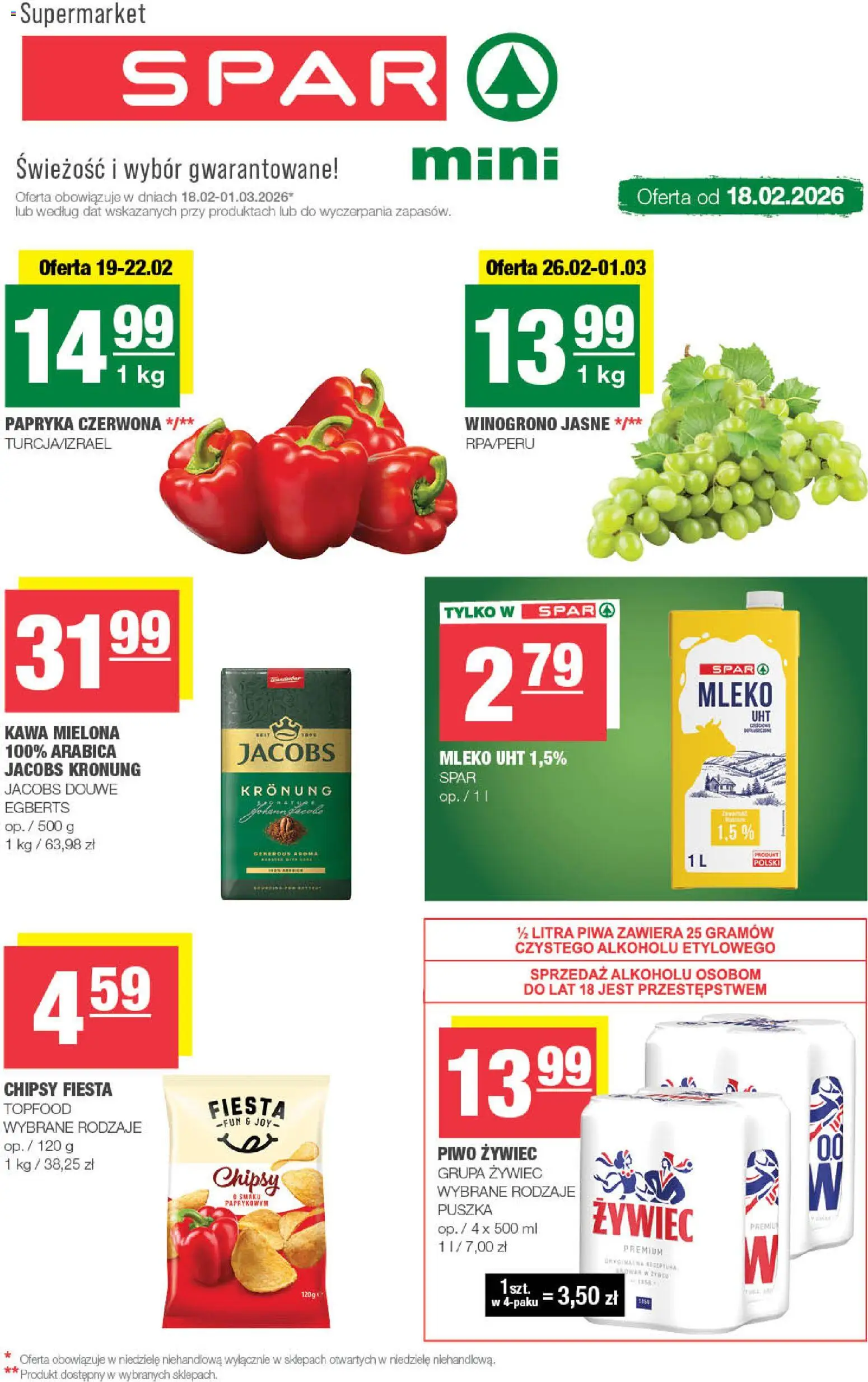 Pogląd gazetki "Spar mini" ze sklepu Spar ważnej od 18.02.2026