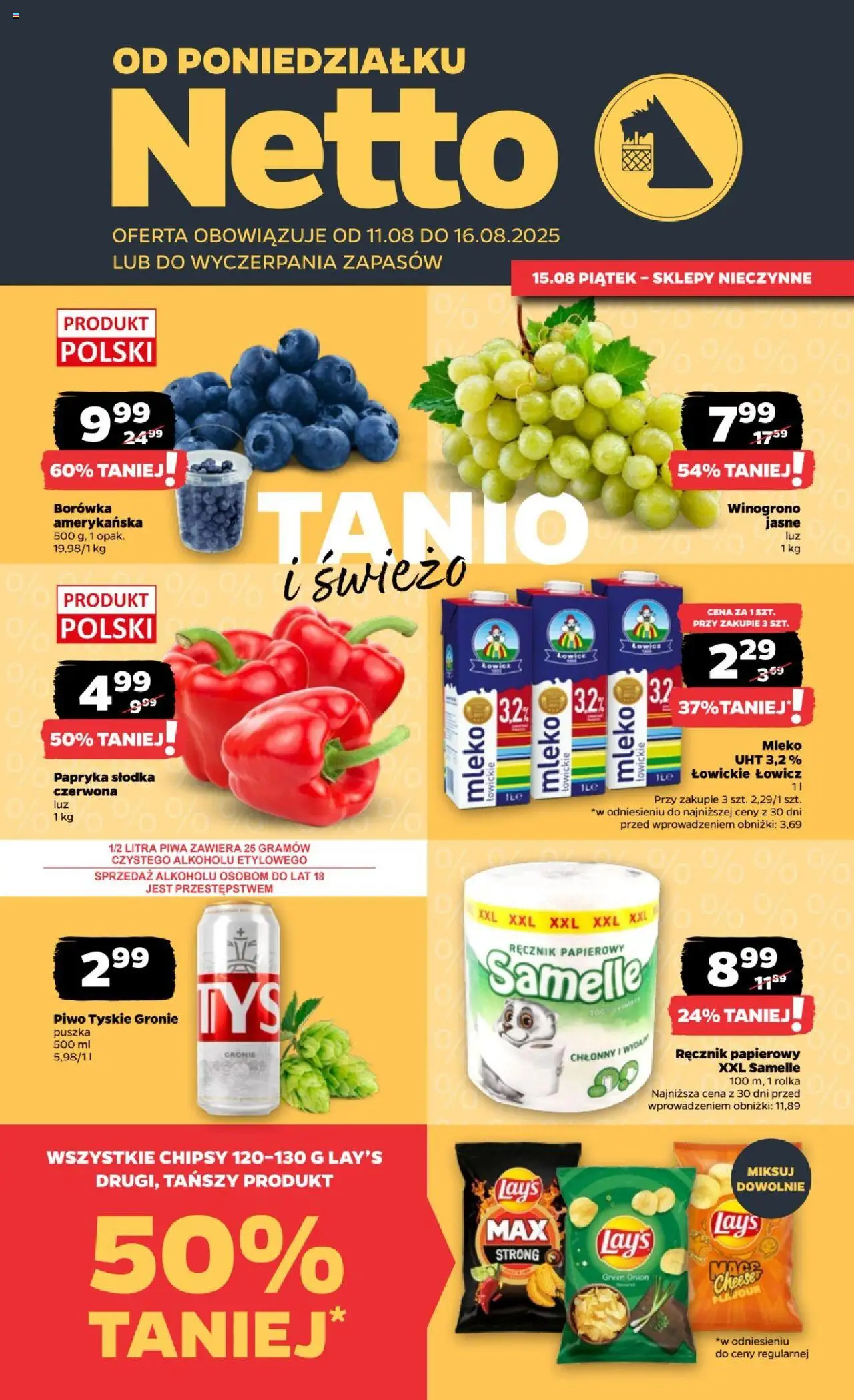 NETTO Gazetka spożywcza od 11.08.2025 - Nowa ulotka (PFD) - Numer strony 1