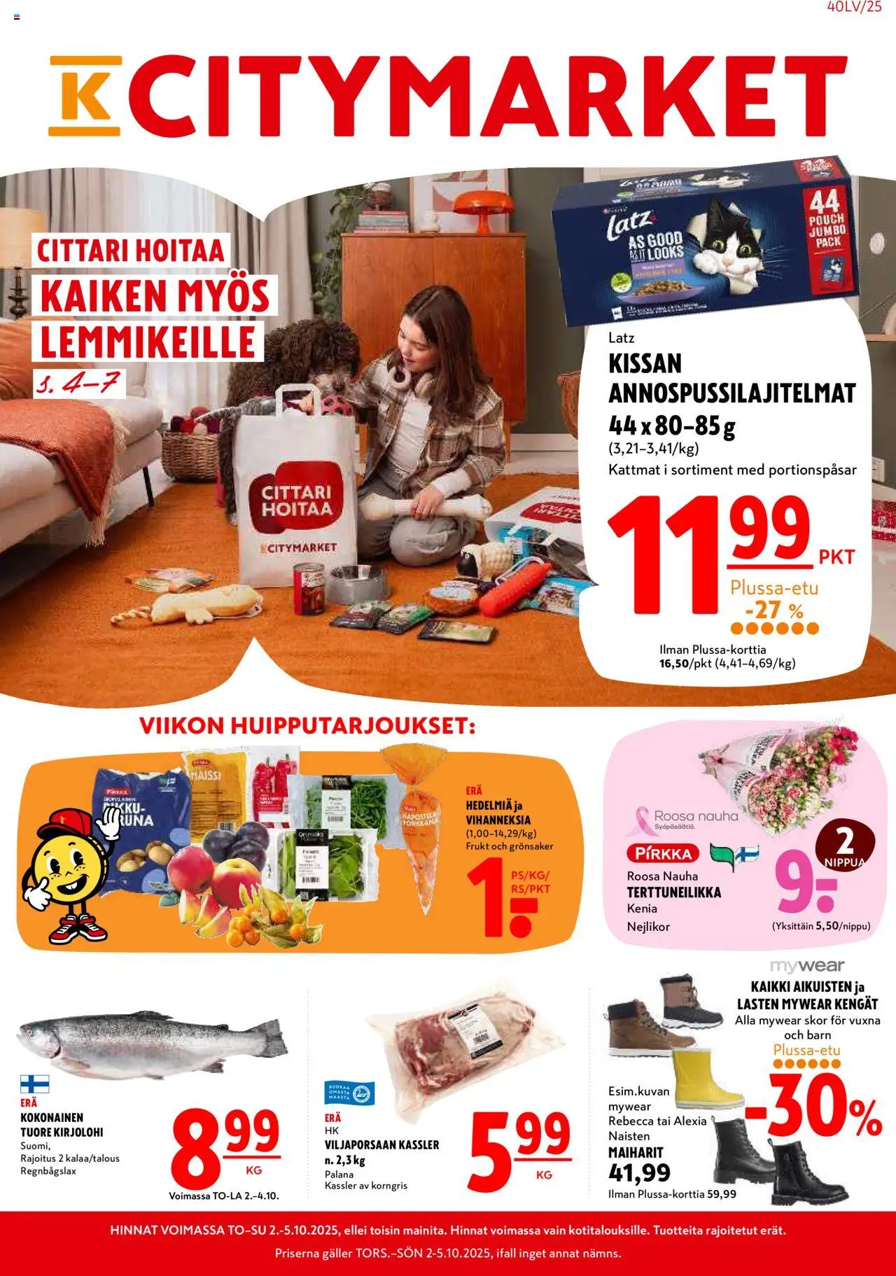 K-Citymarket-kaupan Tarjoukset voimassa 02/10/2025 - Sivulla 1