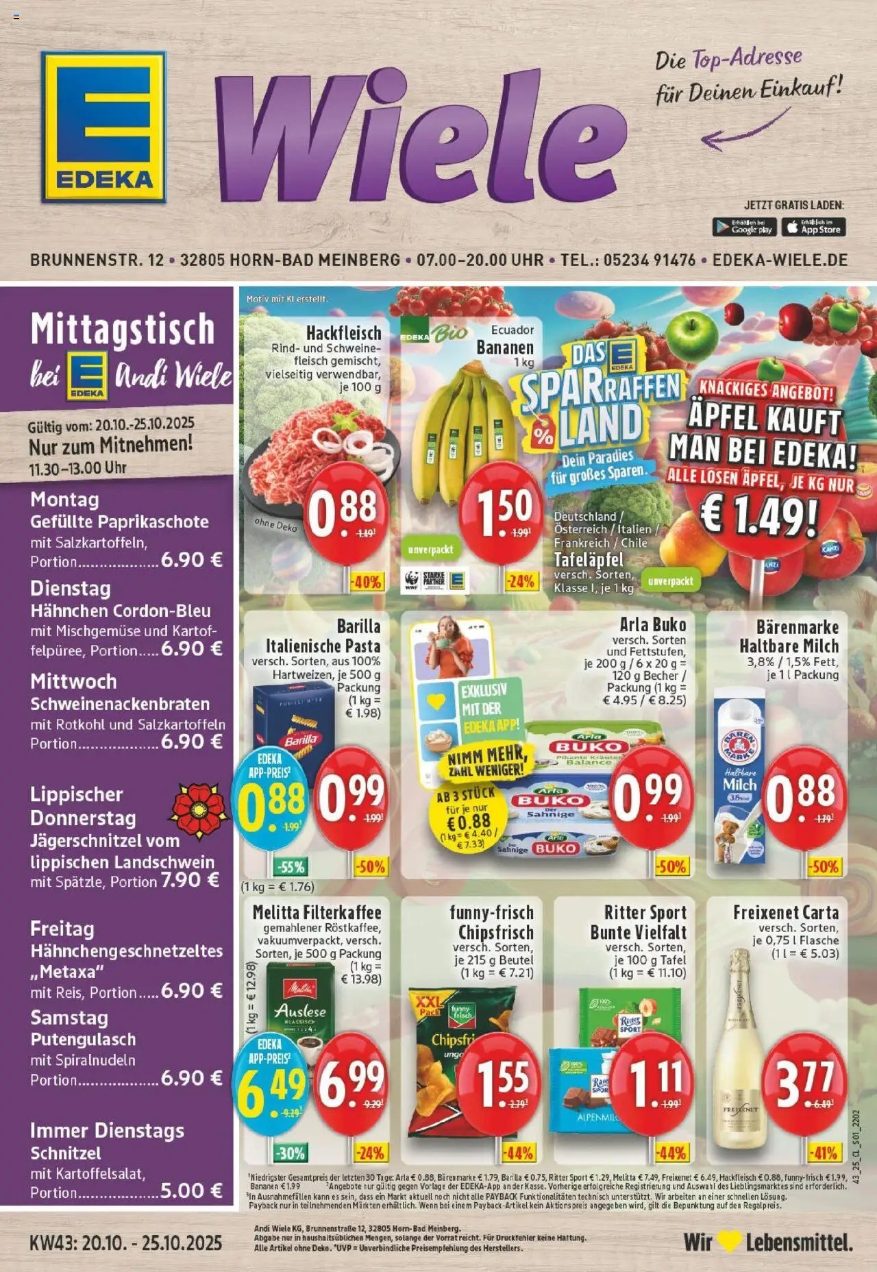 EDEKA Prospekt ab 19.10.2025 - Prospekt Horn-Bad Meinberg Online