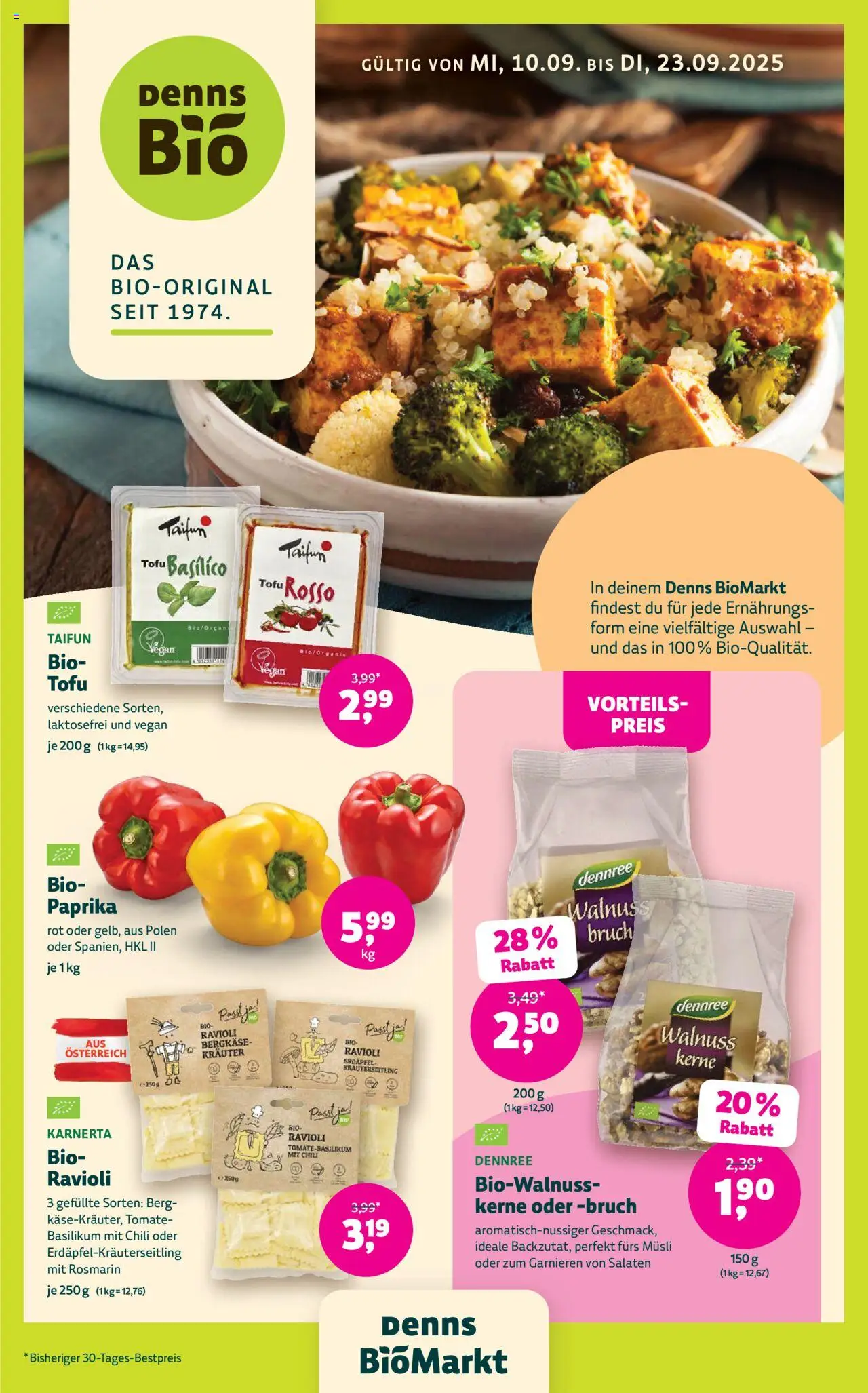  Denns BioMarkt Angebote ab (10.09.2025 - 23.09.2025) - Seite 1