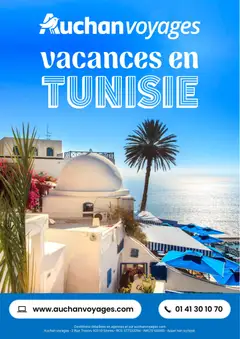 Voorbeeld van Auchan voyages : vacances en Tunisie van winkel Auchan geldig vanaf 01/03/2026