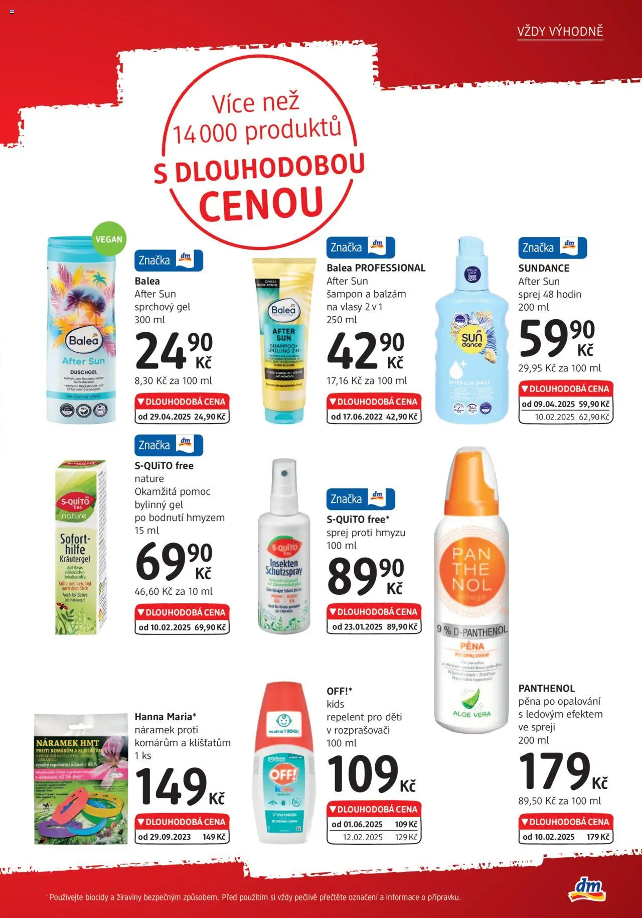  dm drogerie Leták - Express (01.06.2025 - 30.06.2025) - strana 3 - Vegan, Aloe vera, Panthenol, Sprchový gel, Šampon, Repelent, Pěna, Balzám na vlasy