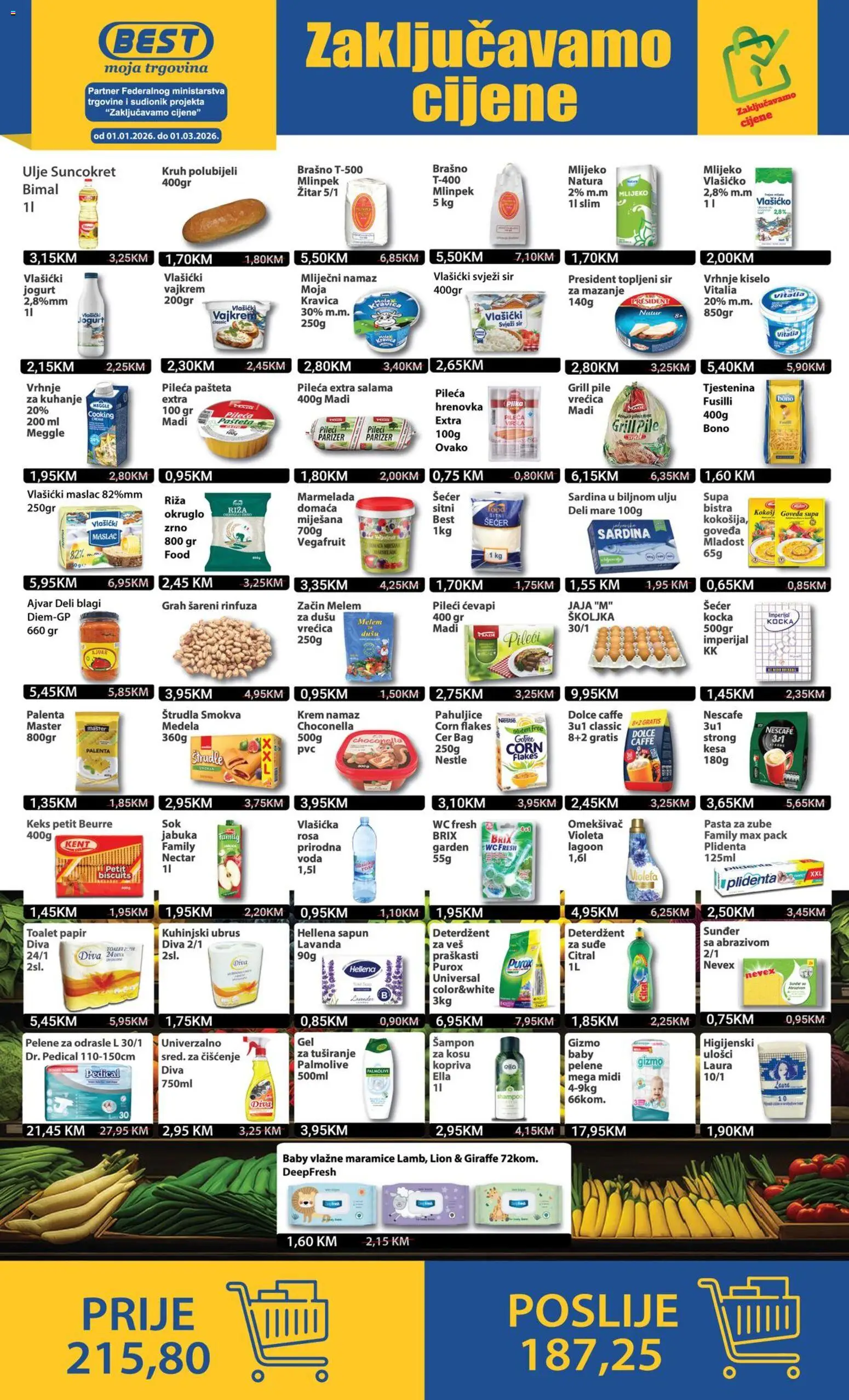Pregled letka Zaključavamo cijene trgovine Best vrijedi od 01.01.2026