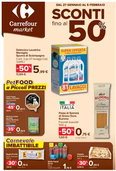 Anteprima dell'opuscolo Volantino Market - Segrate dal negozio Carrefour valido da 27/01/2026