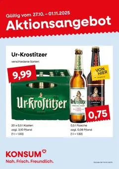 Vorschau von dem Prospekt des Geschäftes KONSUM Leipzig, gültig ab dem 27.10.2025