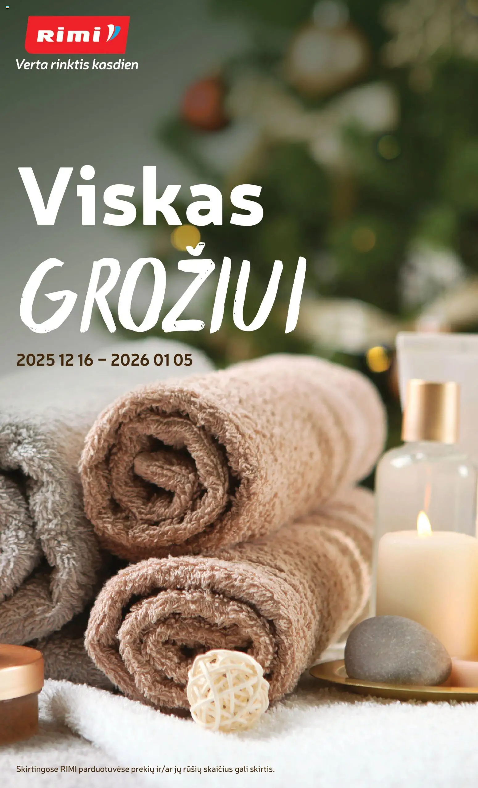 Rimi parduotuvės leidinio Leidinys - Viskas grožiui galiojančio nuo 2025.12.16 peržiūra