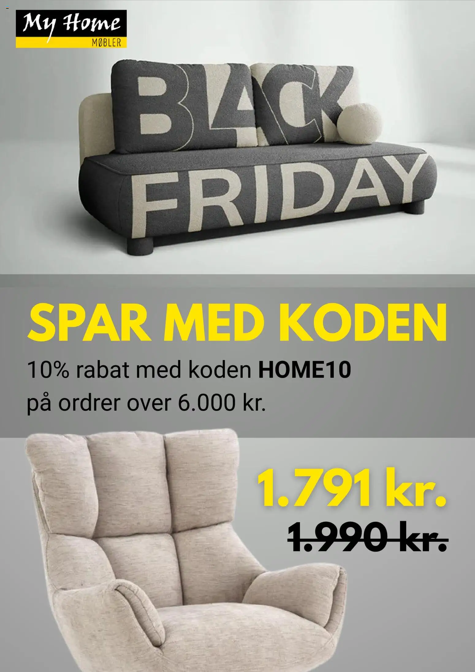 Eksempel på tilbudsavis Black Friday fra butik My Home gyldig fra 04/11/2025