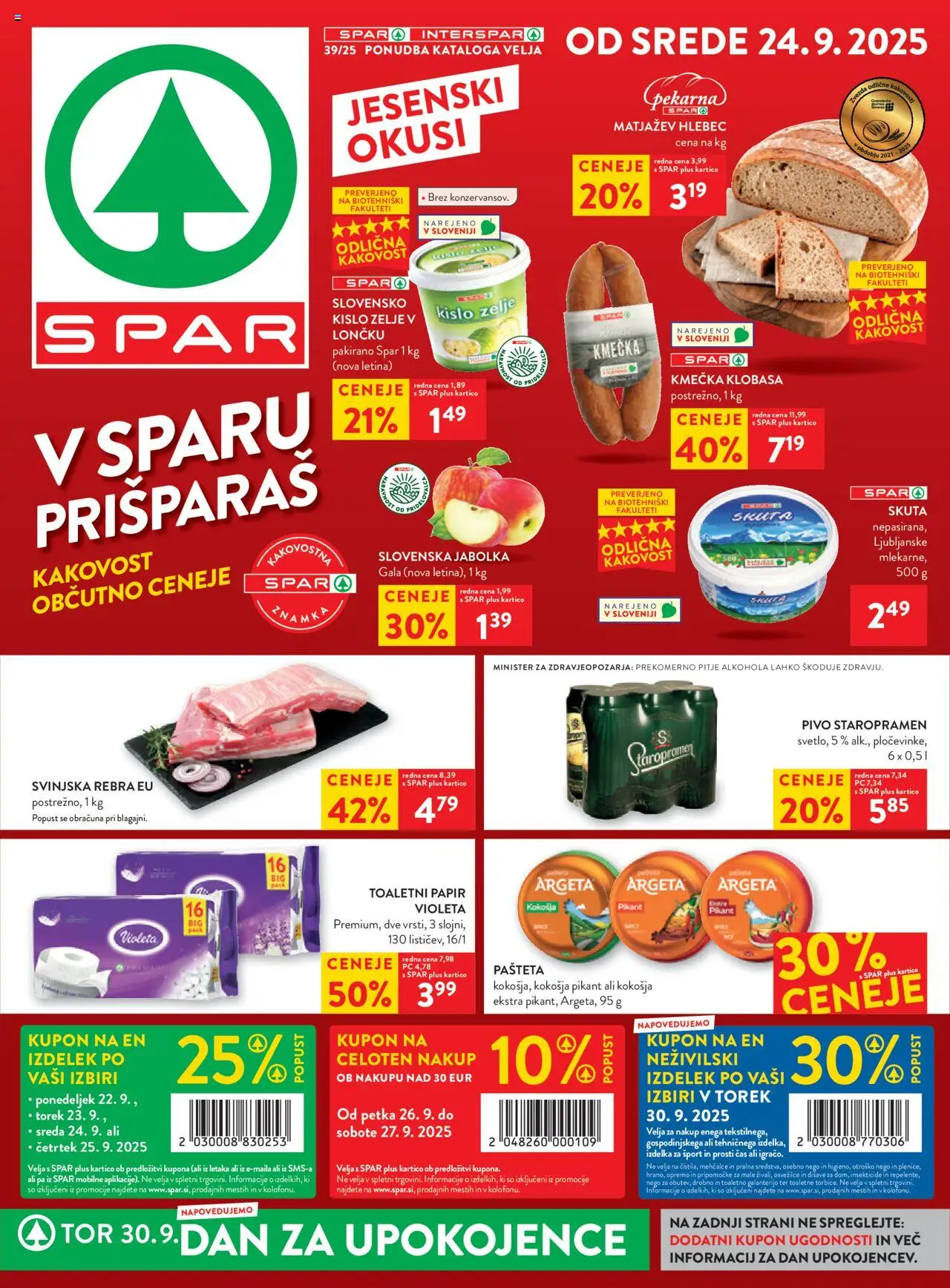 Spar Katalog 39/25 od 24.09.2025 > Aktualna ponudba - stran 1