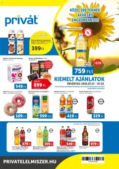 PRIVÁT - Akciós újság PRIVÁT megtekintése, amely érvényes 2025.07.17.-től