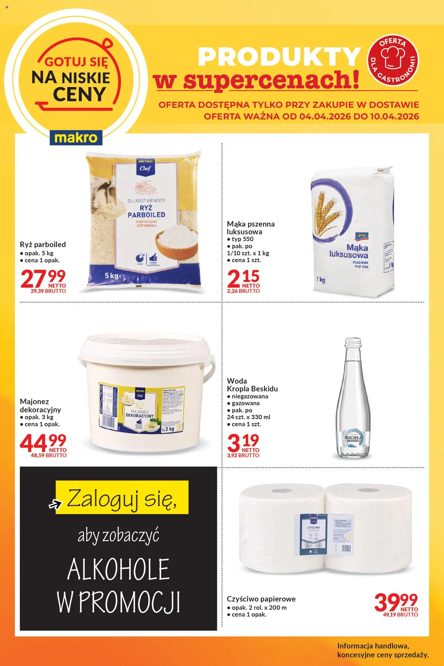 Pogląd gazetki "Makro gazetka - Gotuj się na niskie ceny w dostawie" ze sklepu Makro ważnej od 04.04.2026