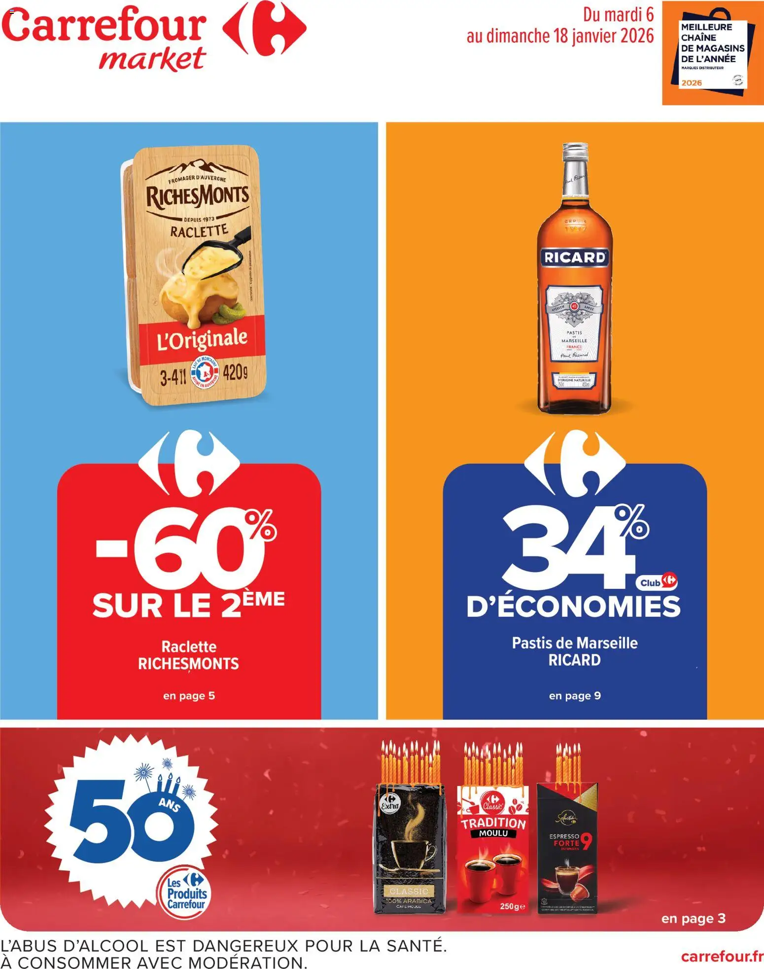 Prévisualisation de 50 ans des produits carrefour du magasin Carrefour Market formulaire valide 06/01/2026