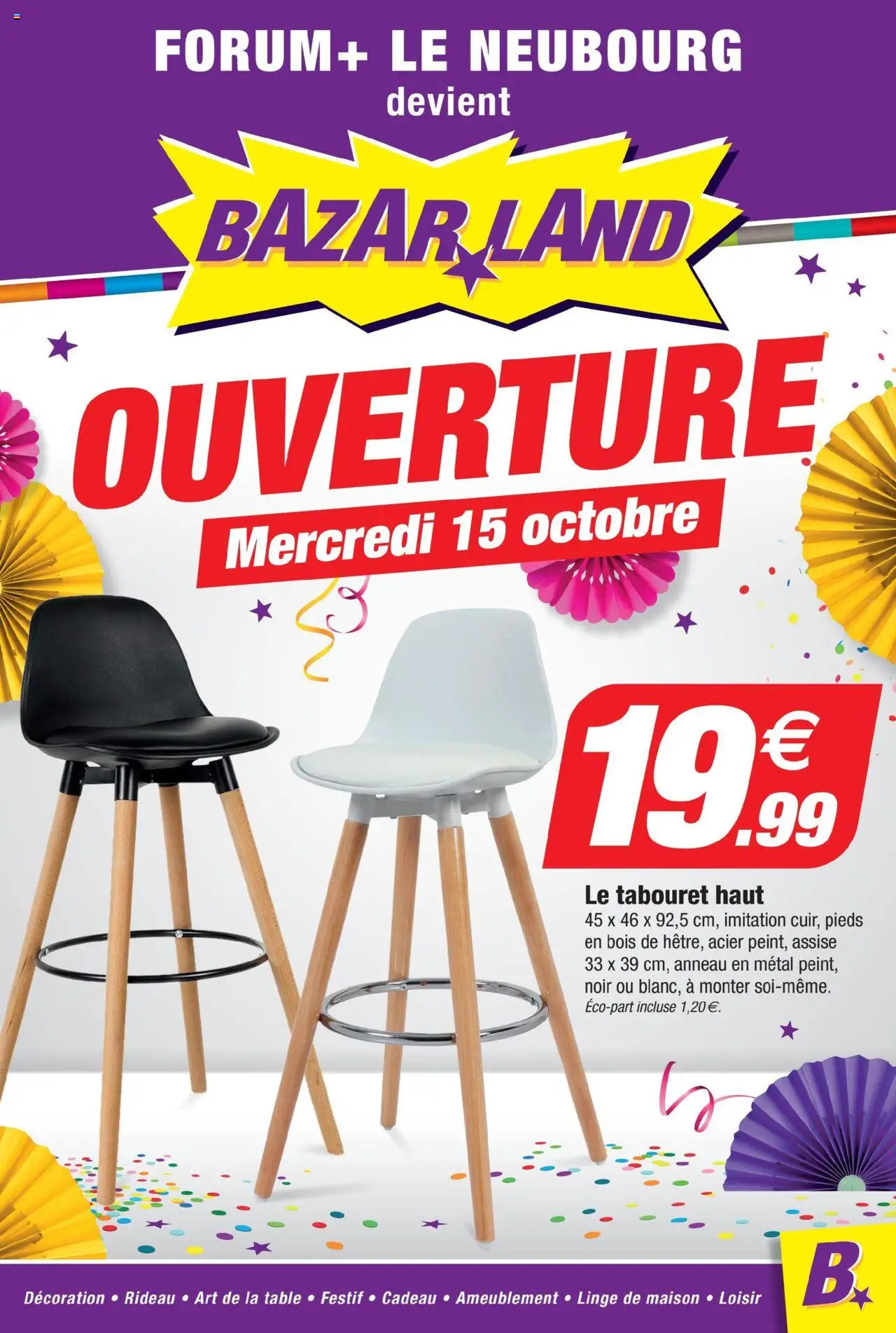 Catalogue de la boutique Bazarland valable du 15/10/2025 - Page numéro 1