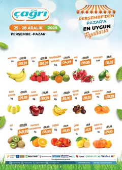 Çağrı Market Manav Katalog 25.12.2025 - Broşürünün önizlemesi