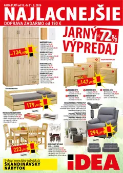 Náhľad IDEA nábytok letáku platného od 15.03.2026