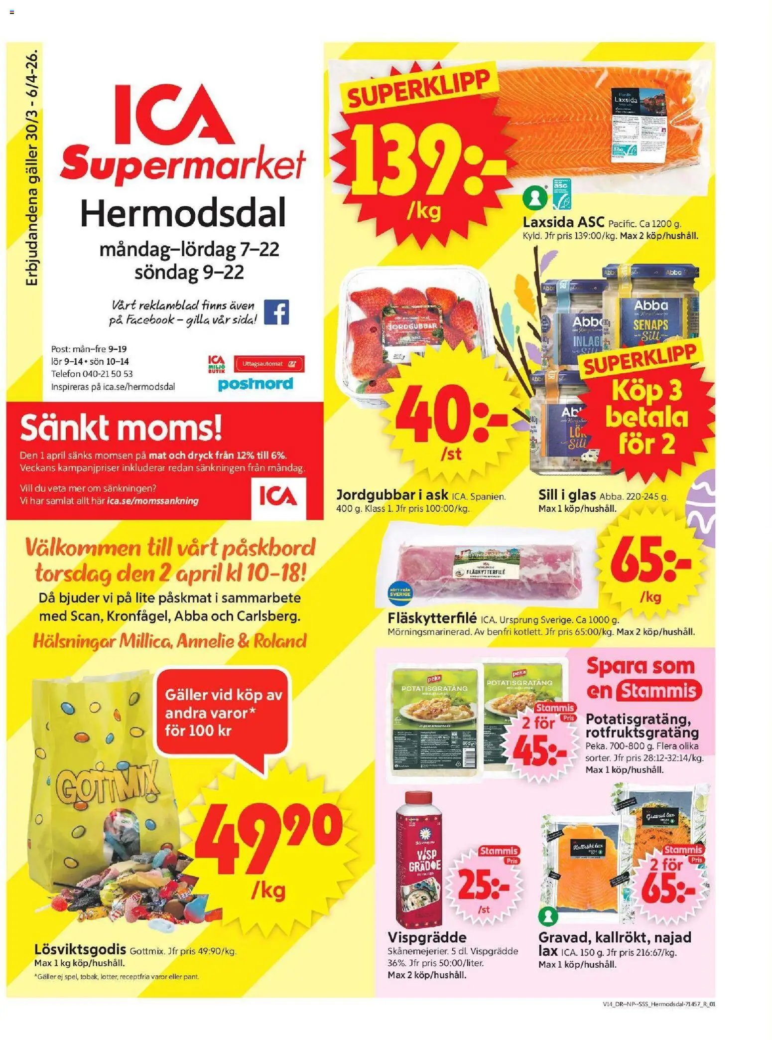 Förhandsgranska reklamblad Malmö från butik ICA Supermarket gäller från 30/03/2026