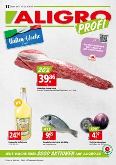 Vorschau des Merkblatts Aligro aktionen Chavannes, Matran, Genf, Sitten vom Shop Aligro gültig von 20.04.2026 bis 25.04.2026
