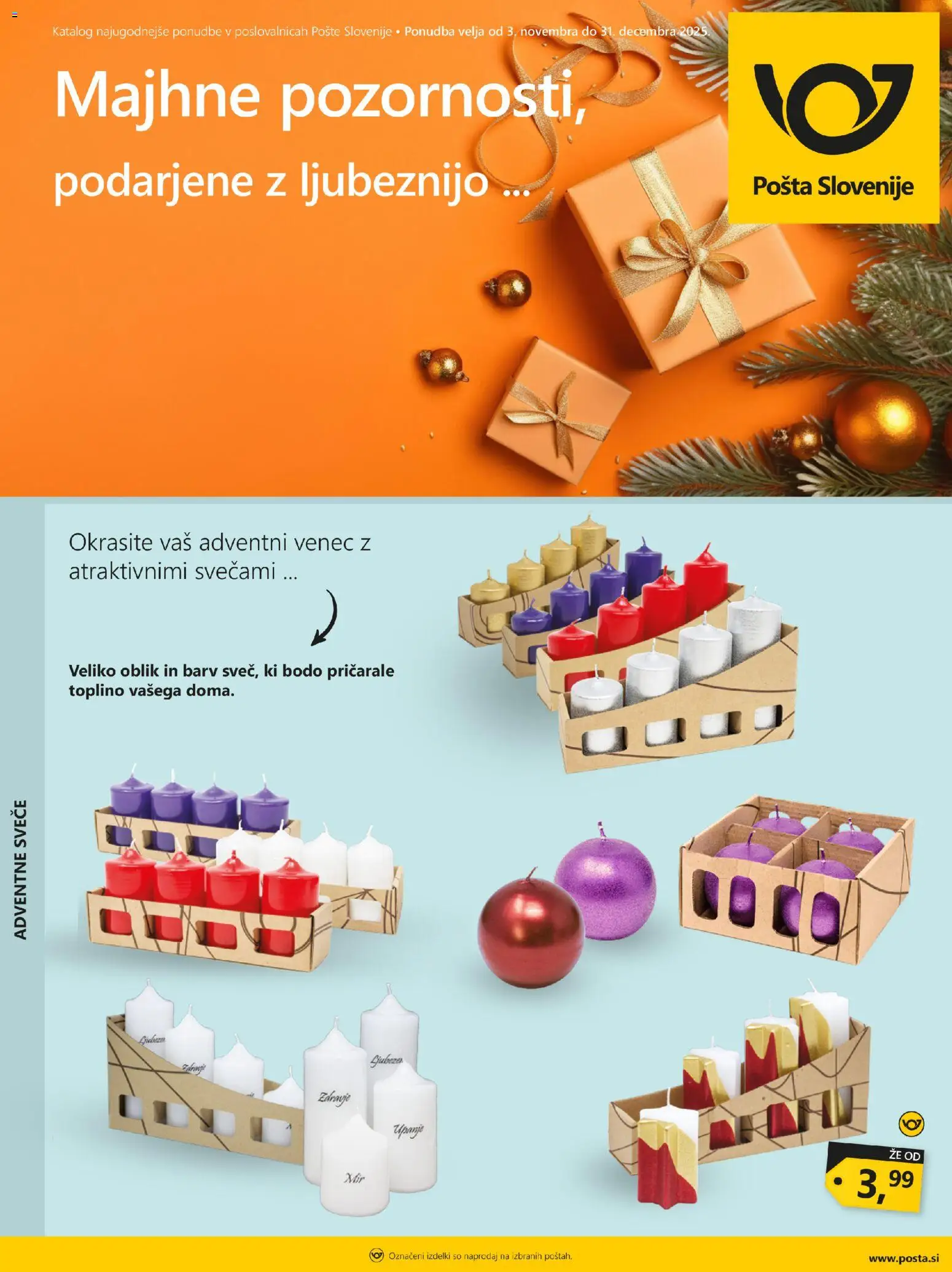 Predogled kataloga iz trgovine Pošta Slovenije veljaven od 03.11.2025