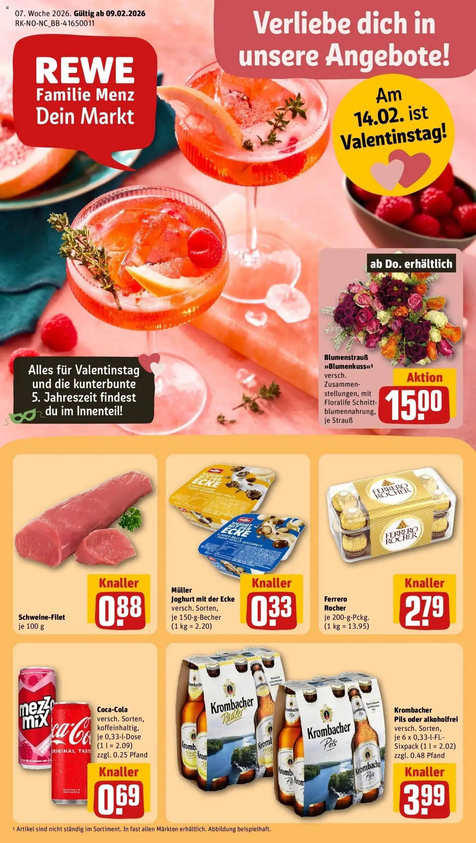 Vorschau von dem Prospekt des Geschäftes Rewe, gültig ab dem 09.02.2026