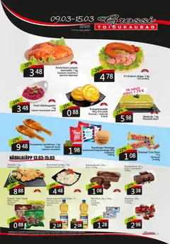Grossi Toidukaubad kliendilehe eelvaade alates 09.03.2026
