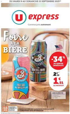 Prévisualisation de Catalogue: Foire à la bière du magasin U Express formulaire valide 09/09/2025