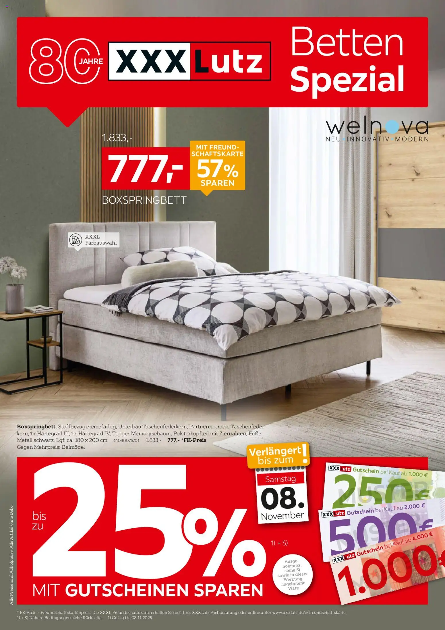 Vorschau von dem Prospekt des Geschäftes XXXL Lutz, gültig ab dem 02.11.2025 - Boxspringbett, Topper