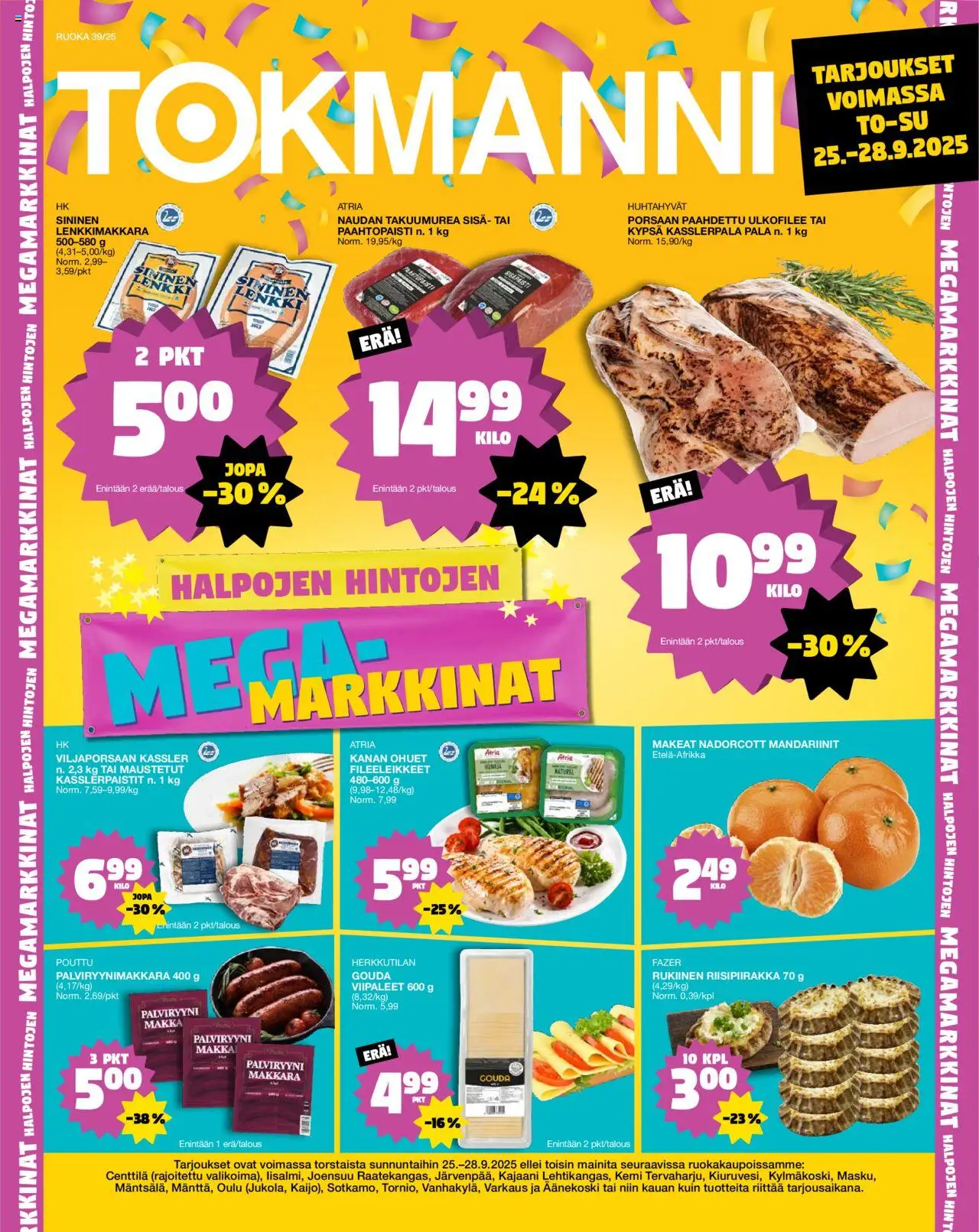 Tokmanni-kaupan Ruokatarjoukset voimassa 25/09/2025 - Sivulla 1