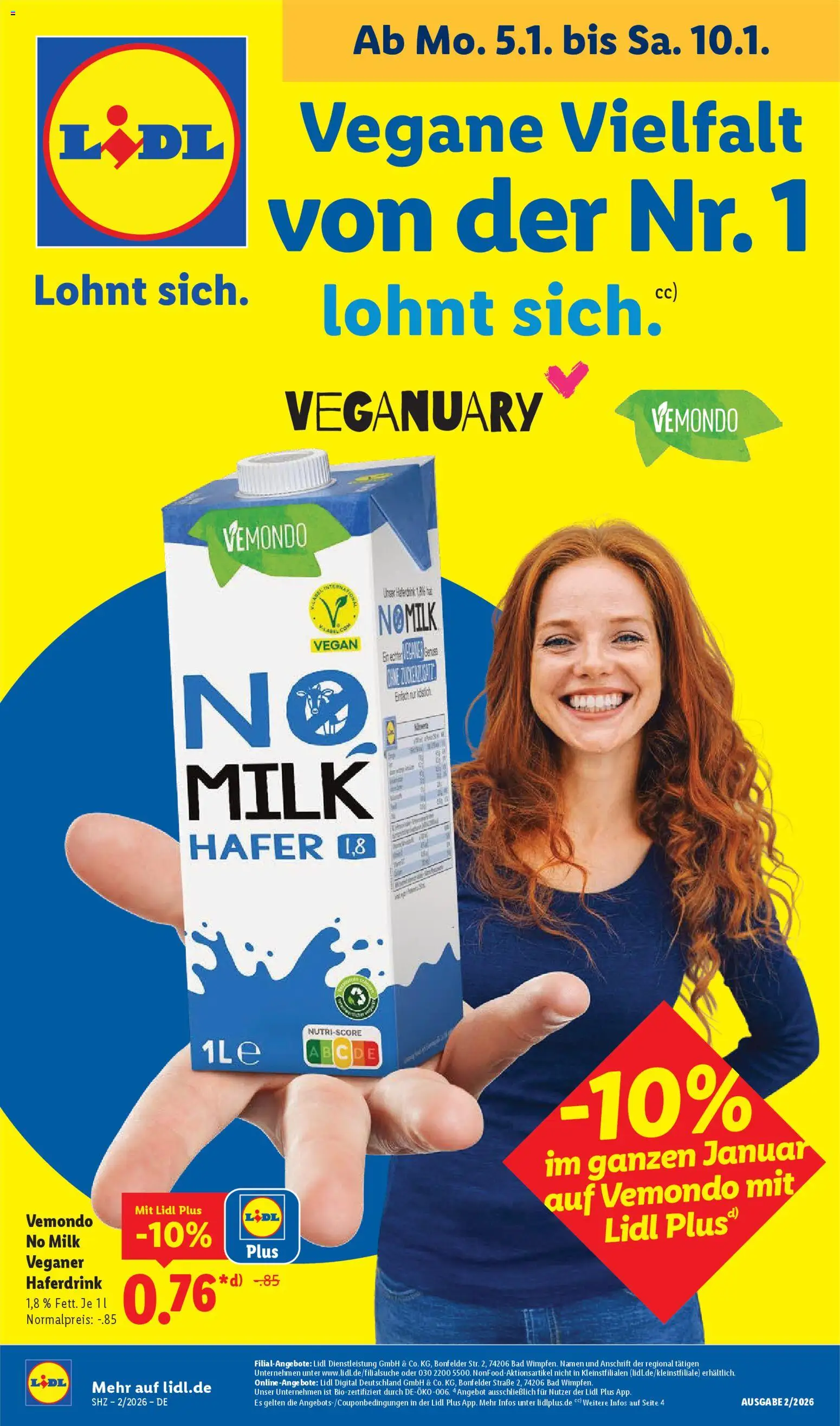 Vorschau von dem Prospekt des Geschäftes Lidl, gültig ab dem 05.01.2026