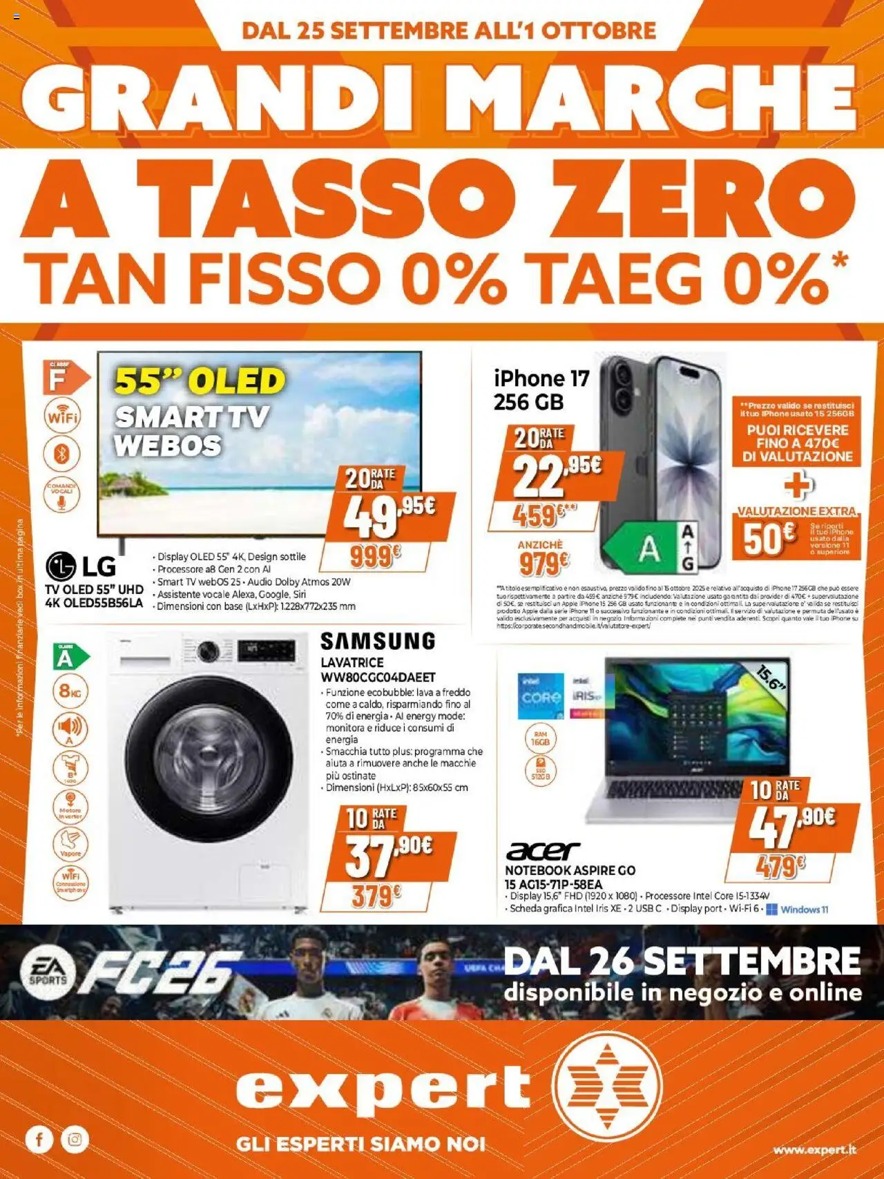 Volantino Expert valido da 25/09/2025 numero di pagina 1