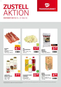 Vorschau der Angebote: Transgourmet Transgourmet Zustellaktion gültig ab 16.03.2026
