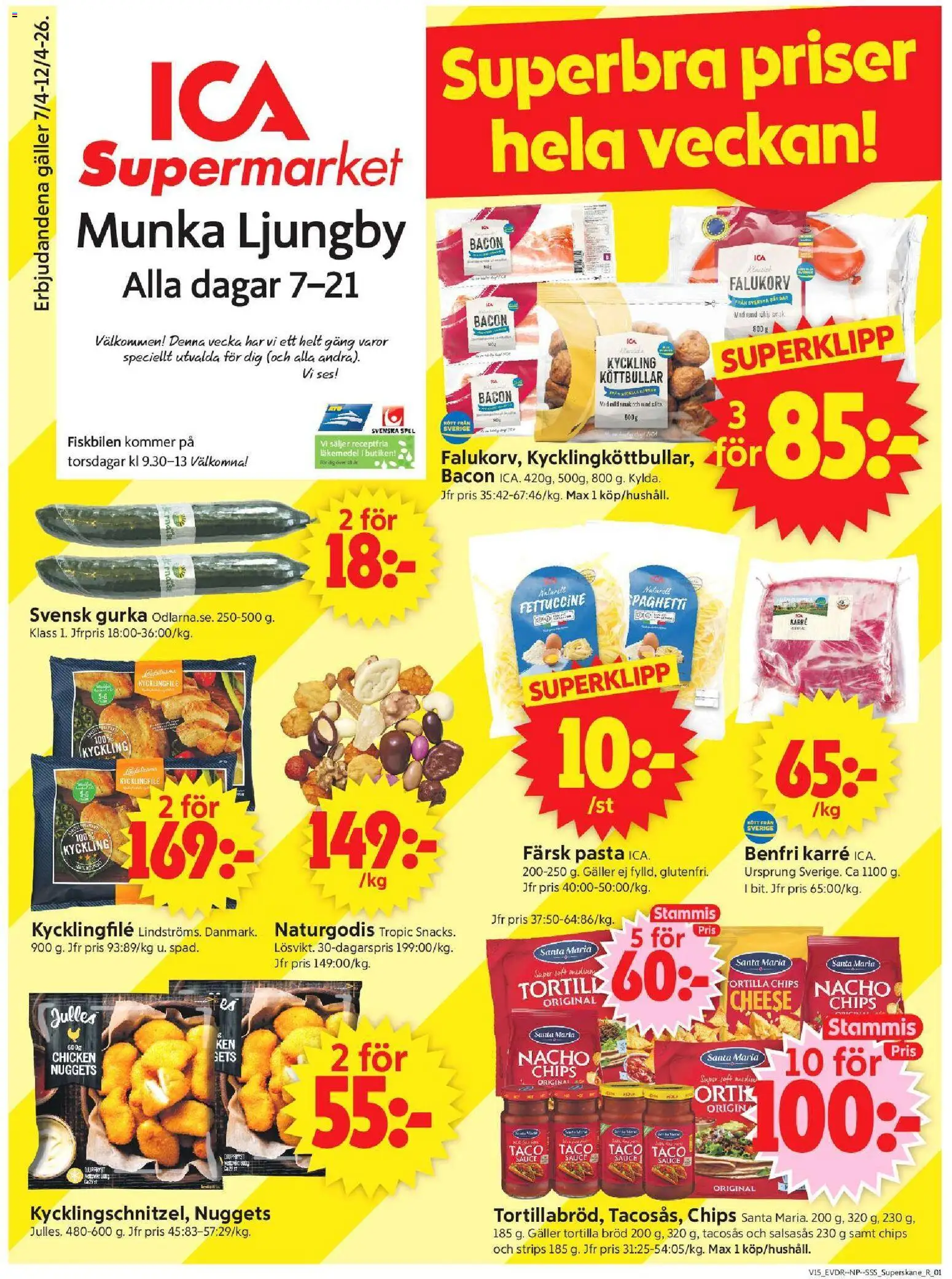 Förhandsgranska reklamblad Munka-Ljungby från butik ICA Supermarket gäller från 06/04/2026