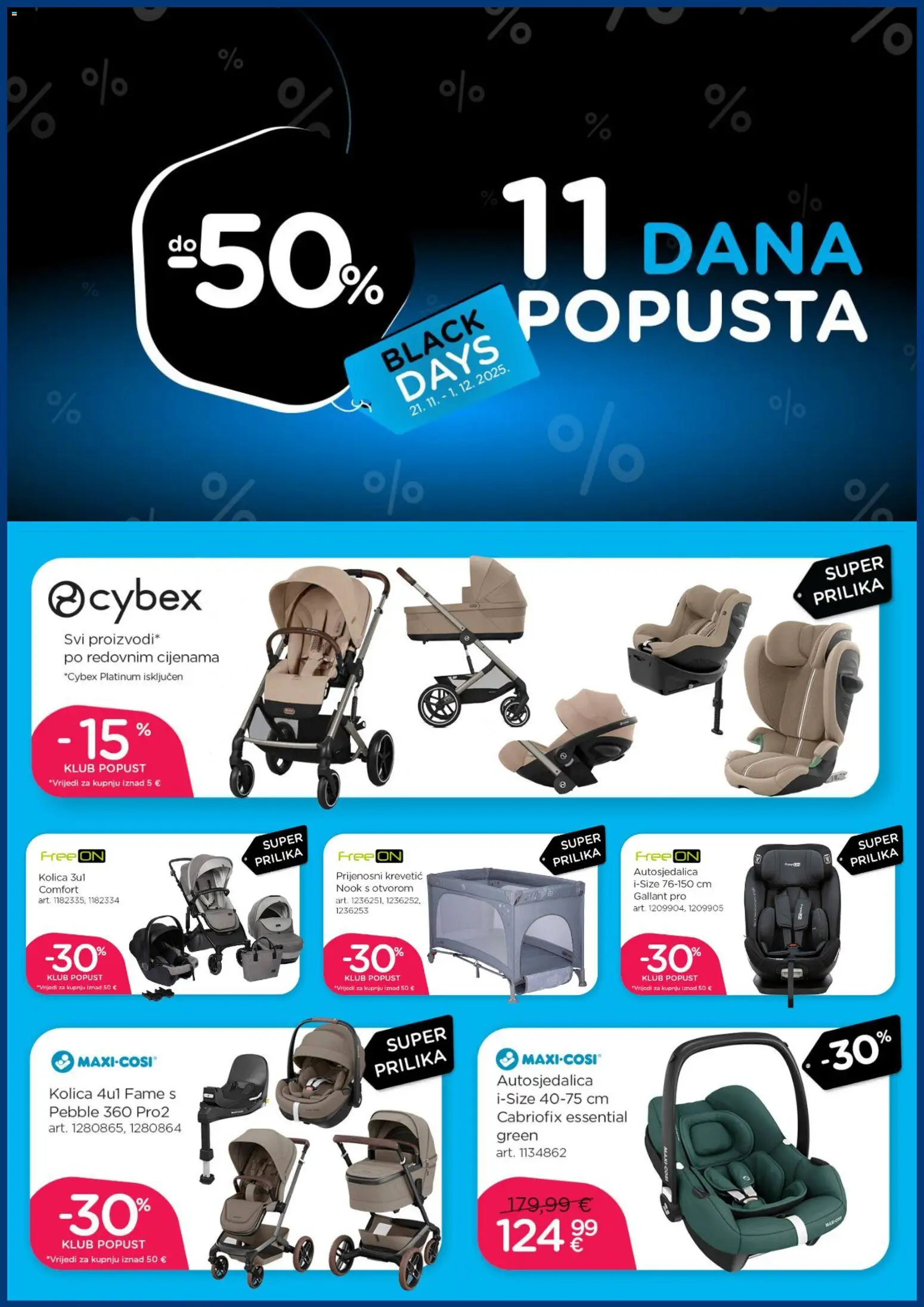 Pregled letka Black Friday trgovine Baby Center vrijedi od 27.11.2025