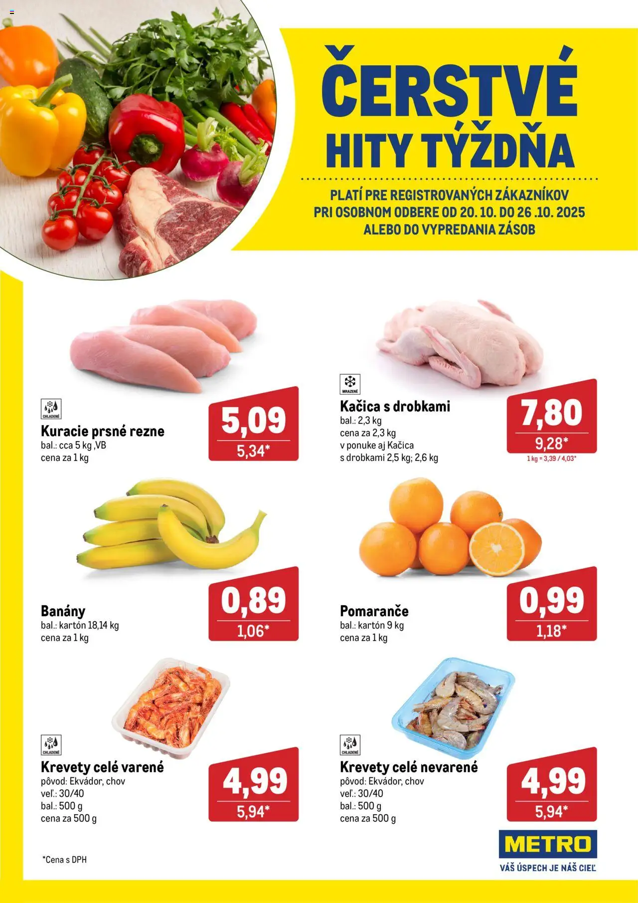 Metro Čerstvé hity týždňa (20.10. - 26.10.2025) - Akčná ponuka