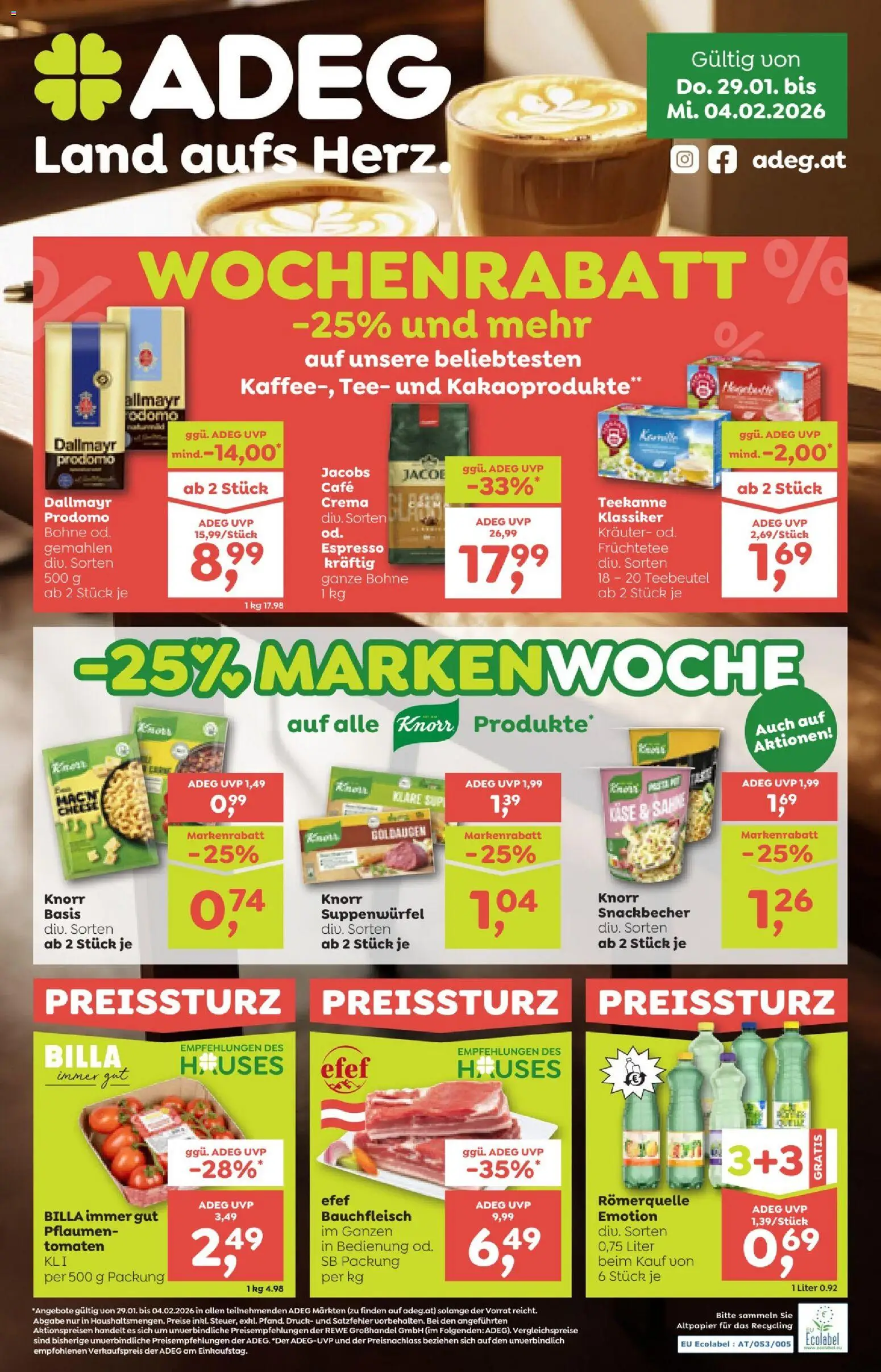 Vorschau der Angebote: ADEG Flugblatt gültig ab 29.01.2026