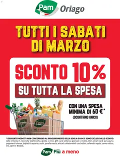 Anteprima dell'opuscolo PAM volantino Sconto 10% dal negozio PAM valido da 01/03/2026