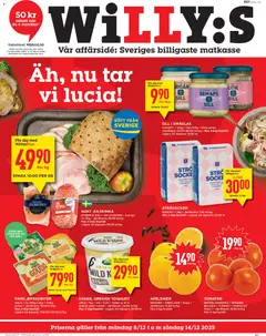 Förhandsgranska reklamblad Aktuella reklamblad Willys från butik Willys gäller från 08/12/2025