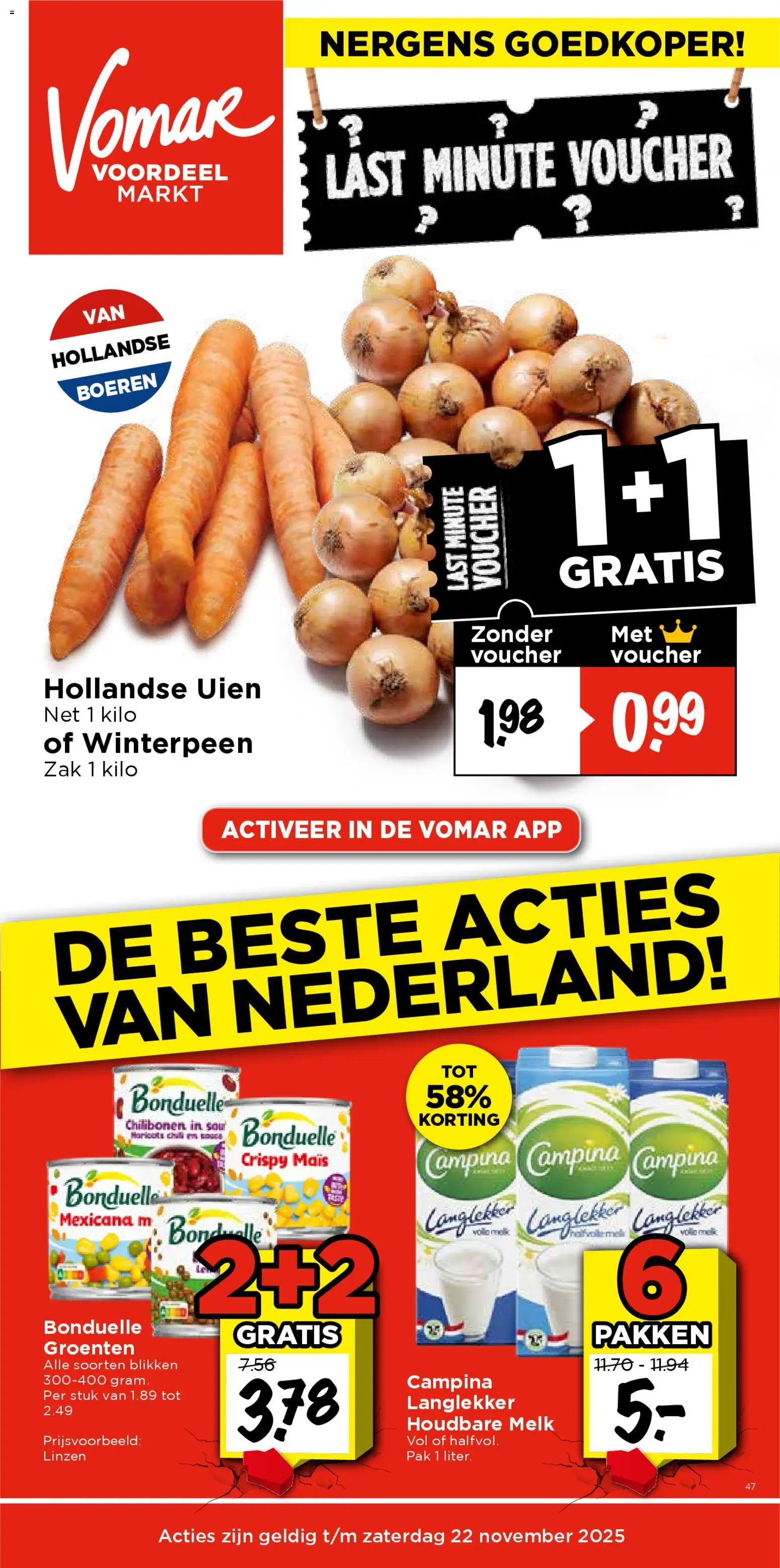 Voorbeeld van Online weekendfolder week 47 van winkel Vomar geldig vanaf 20-11-2025